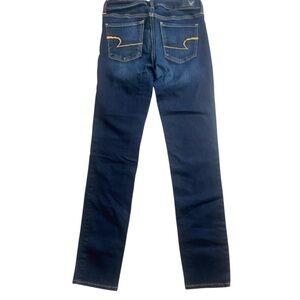 American Eagle Super Stretch Jeans Size 4R Dark Wash Mid Rise